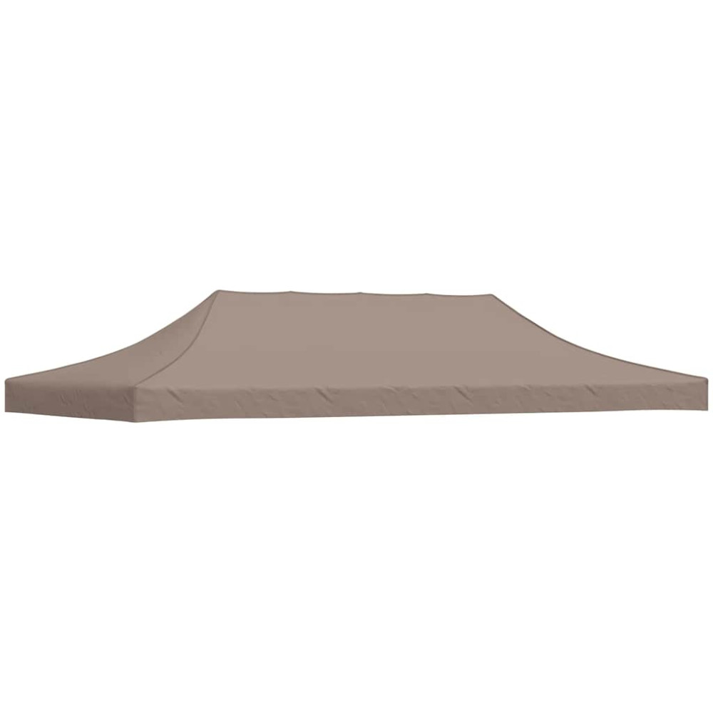 Produktbild för Tak till partytält 6x3 m taupe 270 g/m²