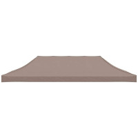 Produktbild för Tak till partytält 6x3 m taupe 270 g/m²