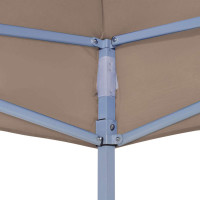 Produktbild för Tak till partytält 6x3 m taupe 270 g/m²