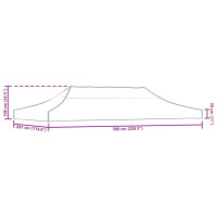 Produktbild för Tak till partytält 6x3 m taupe 270 g/m²