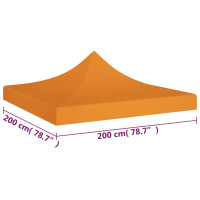 Produktbild för Tak till partytält 2x2 m orange 270 g/m²