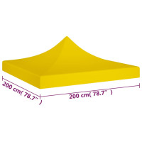 Produktbild för Tak till partytält 2x2 m gul 270 g/m²