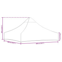 Produktbild för Tak till partytält 2x2 m gul 270 g/m²