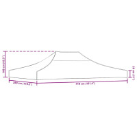 Produktbild för Tak till partytält 4x3 m taupe 270 g/m²