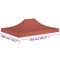 Produktbild för Tak till partytält 4x3 m terrakotta 270 g/m²