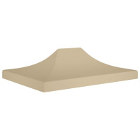 Produktbild för Tak till partytält 4,5x3 m beige 270 g/m²