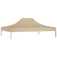 Produktbild för Tak till partytält 4,5x3 m beige 270 g/m²