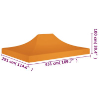 Produktbild för Tak till partytält 4,5x3 m orange 270 g/m²