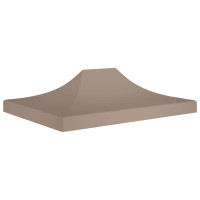 Produktbild för Tak till partytält 4,5x3 m taupe 270 g/m²