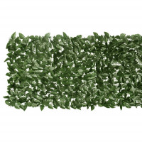 Miniatyr av produktbild för Balkongskärm mörkgröna blad 300x75 cm