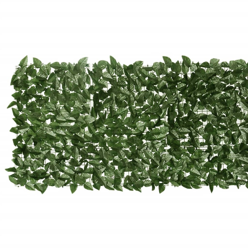 Produktbild för Balkongskärm mörkgröna blad 300x75 cm