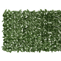 Produktbild för Balkongskärm mörkgröna blad 300x100 cm