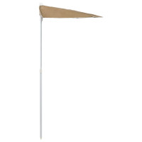 Produktbild för Halvrunt parasoll med stång 180x90 cm taupe
