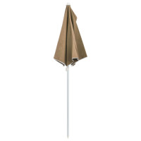 Produktbild för Halvrunt parasoll med stång 180x90 cm taupe