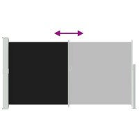 Produktbild för Sidomarkis för uteplats 160 x 300 cm svart