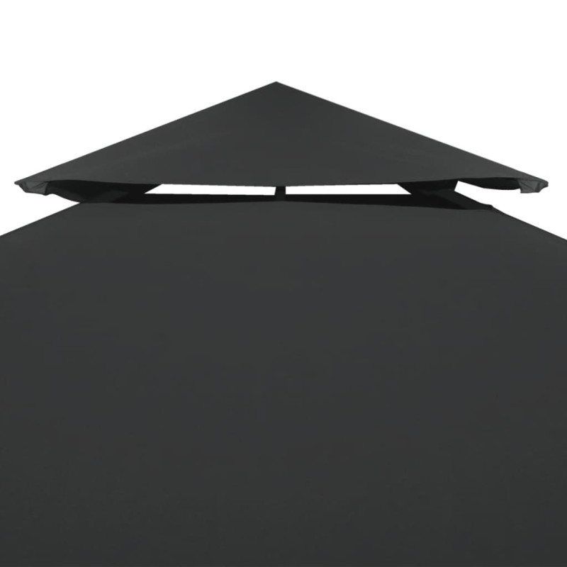 Produktbild för Paviljongtak 310 g/m² mörkgrå 3 x 3 m