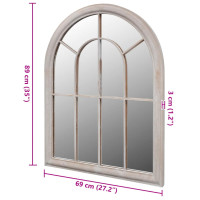 Produktbild för Spegel med lantlig design inom-/utomhus 69x89 cm