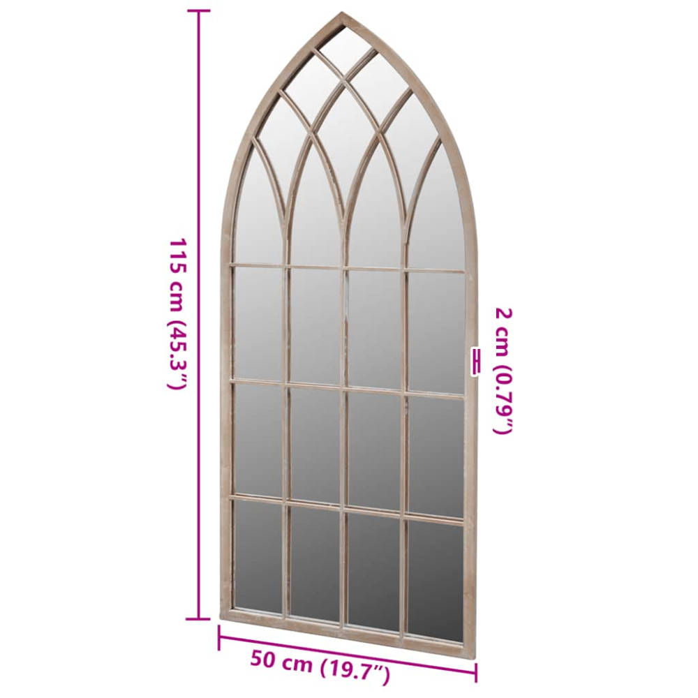 Produktbild för Spegel med gotisk design inom-/utomhus 50x115 cm