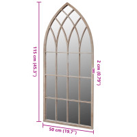 Produktbild för Spegel med gotisk design inom-/utomhus 50x115 cm