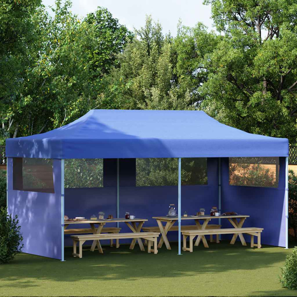 Produktbild för Pop-up partytält hopfällbart 3 x 6 m blå