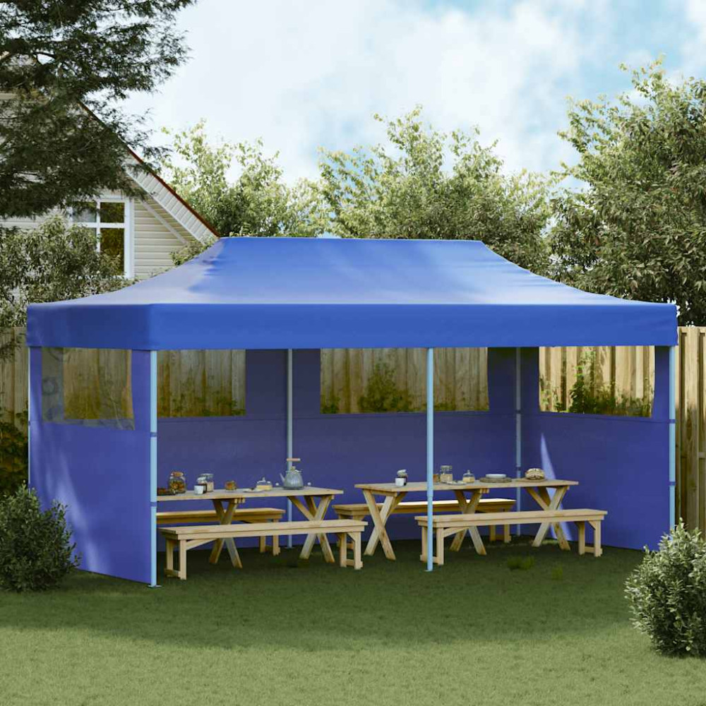 Produktbild för Pop-up partytält hopfällbart 3 x 6 m blå