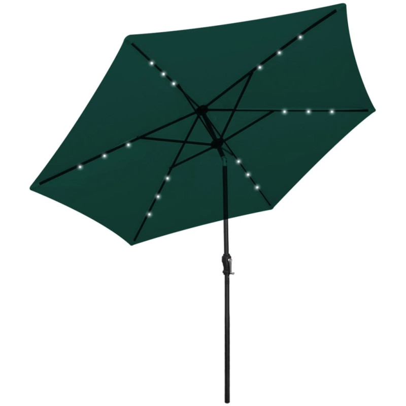 Produktbild för LED Frihängande parasoll 3 m grönt