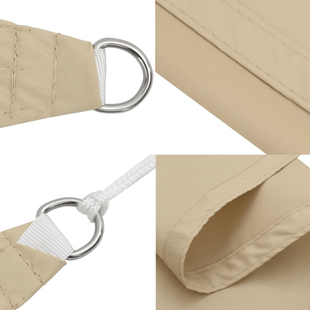 Produktbild för Solsegel oxfordtyg kvadratiskt 3,6x3,6 m beige