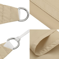 Produktbild för Solsegel oxfordtyg kvadratiskt 3,6x3,6 m beige