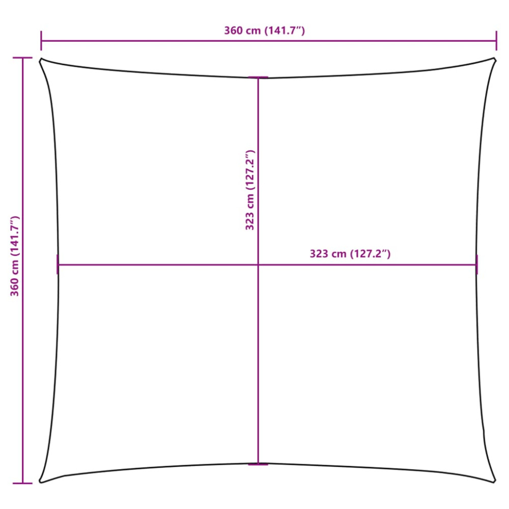 Produktbild för Solsegel oxfordtyg kvadratiskt 3,6x3,6 m beige
