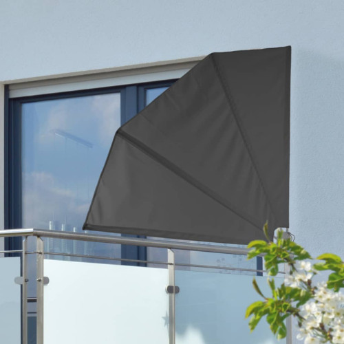 HI HI Balkongskärm 1,2x1,2 m svart polyester