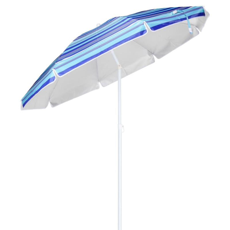 Produktbild för HI Strandparasoll 200 cm randigt blått