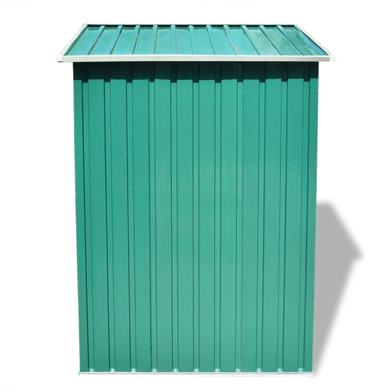 Produktbild för Förvaringsbod i metall grön 204x132x186 cm