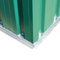 Miniatyr av produktbild för Förvaringsbod i metall grön 204x132x186 cm