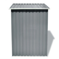 Miniatyr av produktbild för Förvaringsbod i metall grå 204x132x186 cm