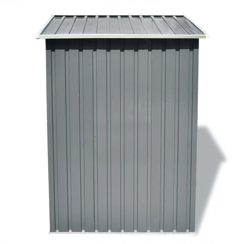 Produktbild för Förvaringsbod i metall grå 204x132x186 cm