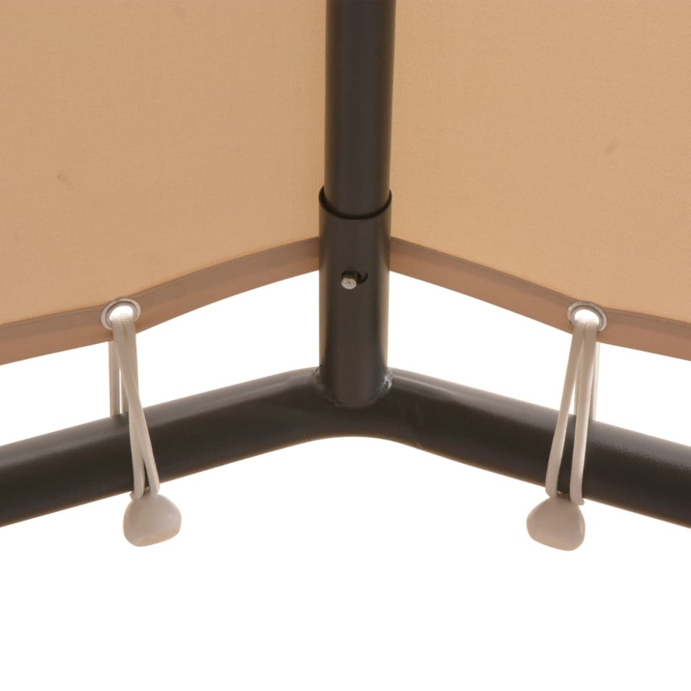 Produktbild för Paviljong 4x4 m stål beige