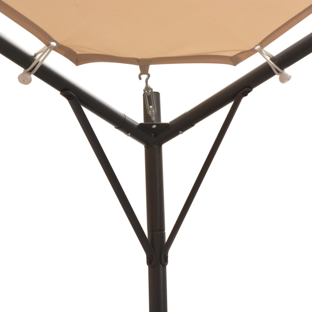 Produktbild för Paviljong 4x4 m stål beige