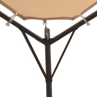 Produktbild för Paviljong 4x4 m stål beige