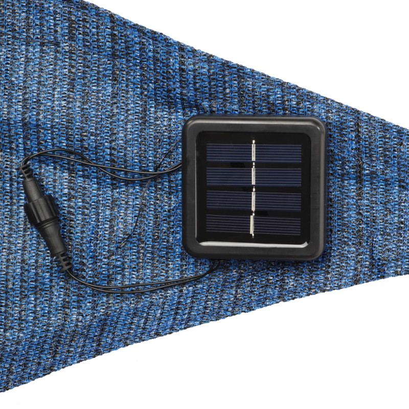 Produktbild för HI Solsegel med 100 LED-lampor blå 3x3x3 m