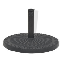 Miniatyr av produktbild för Parasollfot i harts rund svart 29 kg