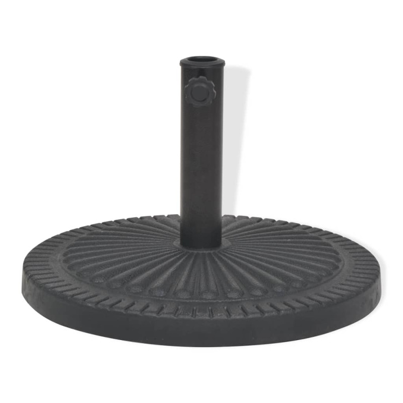 Produktbild för Parasollfot i harts rund svart 29 kg
