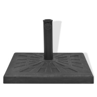 Miniatyr av produktbild för Parasollfot harts kvadratisk svart 19 kg