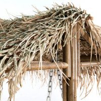 Miniatyr av produktbild för 2-sits hammock med palmblad bambu 202 cm