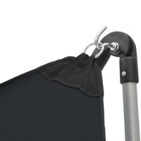 Produktbild för Hängmatta med hopfällbart stativ svart