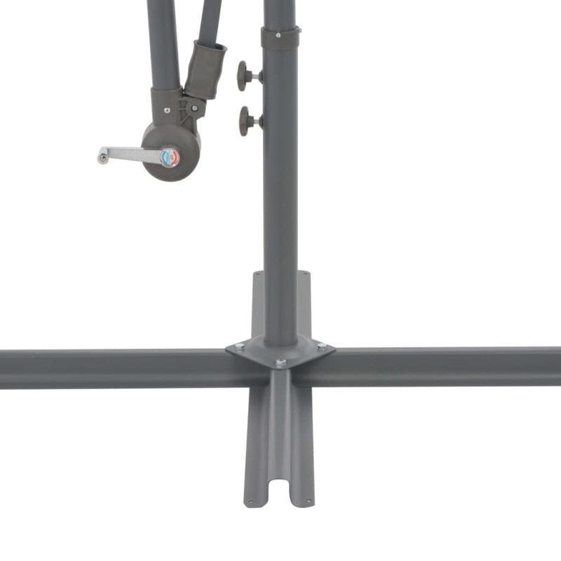 Produktbild för Frihängande parasoll med aluminiumstång 300 cm taupe