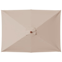 Produktbild för Trädgårdsparasoll med trästång 150x200 cm taupe