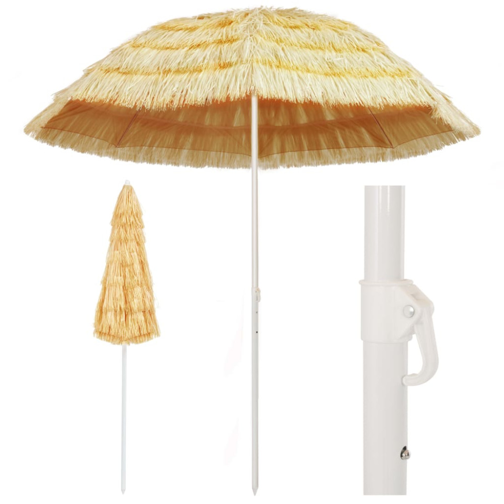 Produktbild för Strandparasoll naturlig 240 cm Hawaii-stil