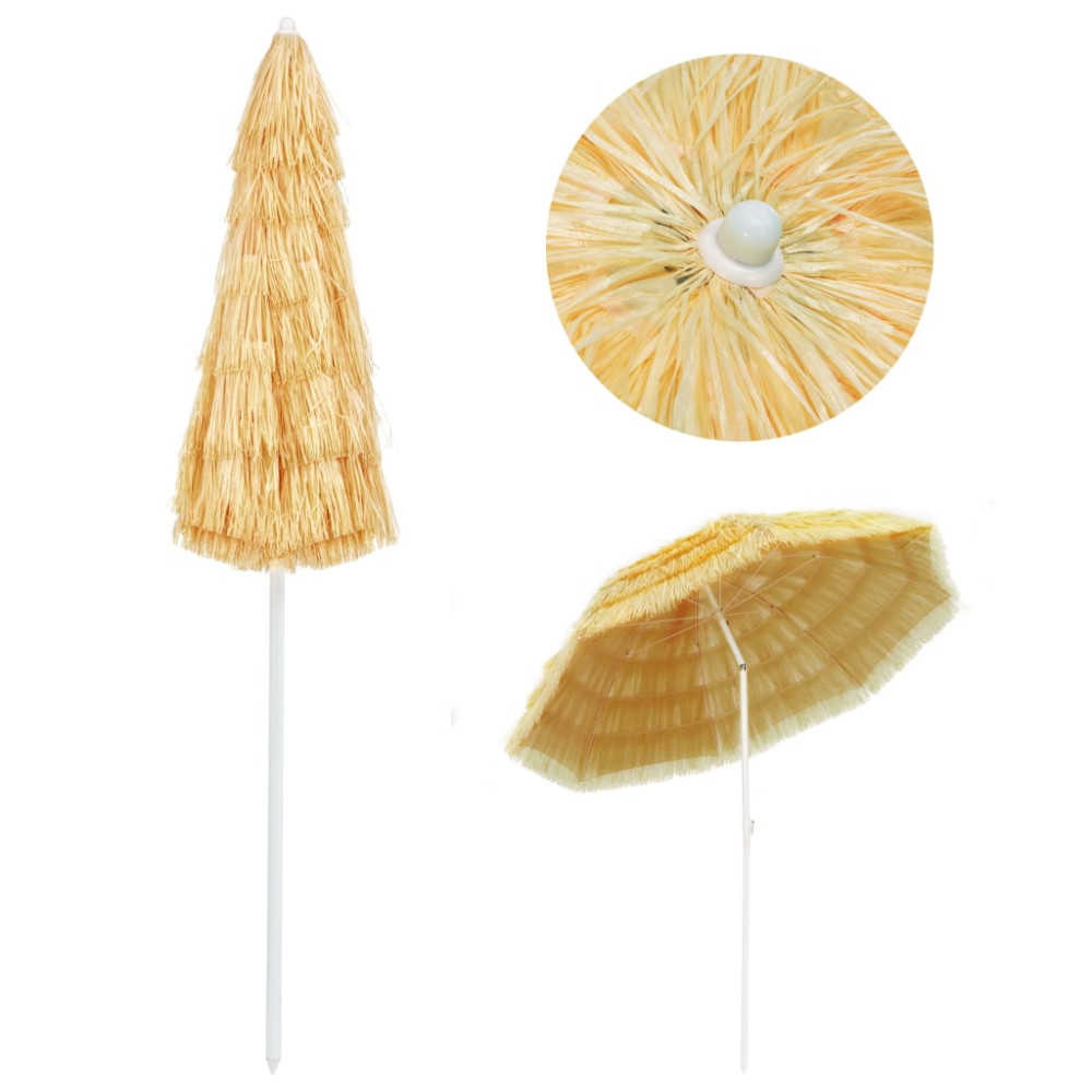 Produktbild för Strandparasoll naturlig 240 cm Hawaii-stil