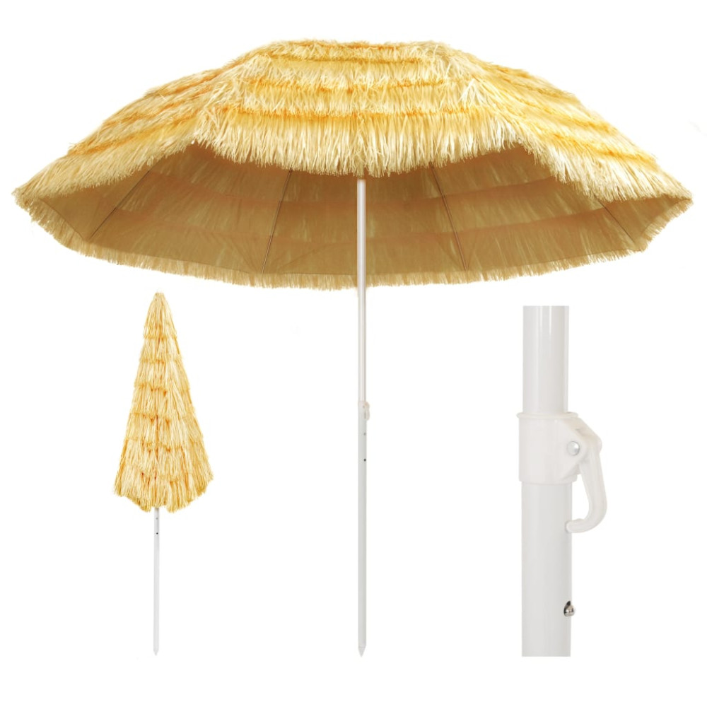 Produktbild för Strandparasoll naturlig 300 cm Hawaii-stil