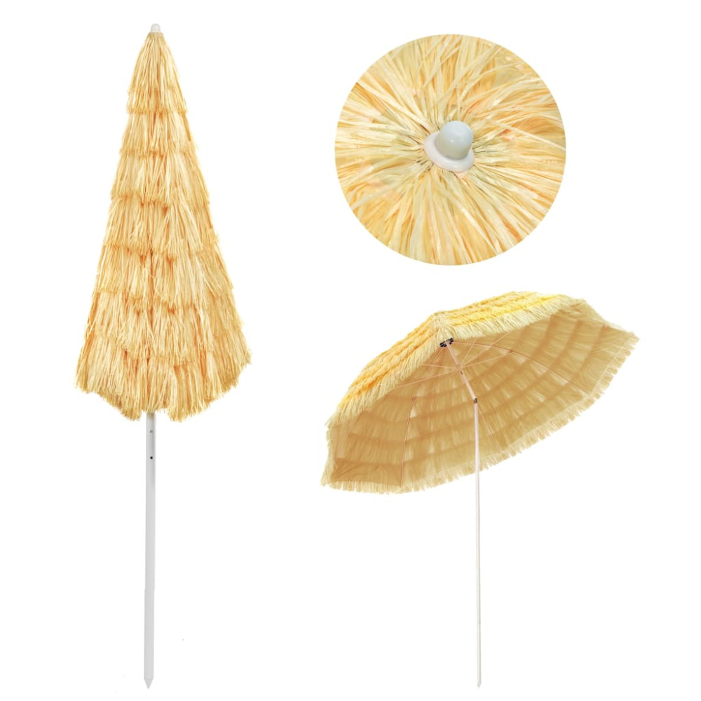 Produktbild för Strandparasoll naturlig 300 cm Hawaii-stil